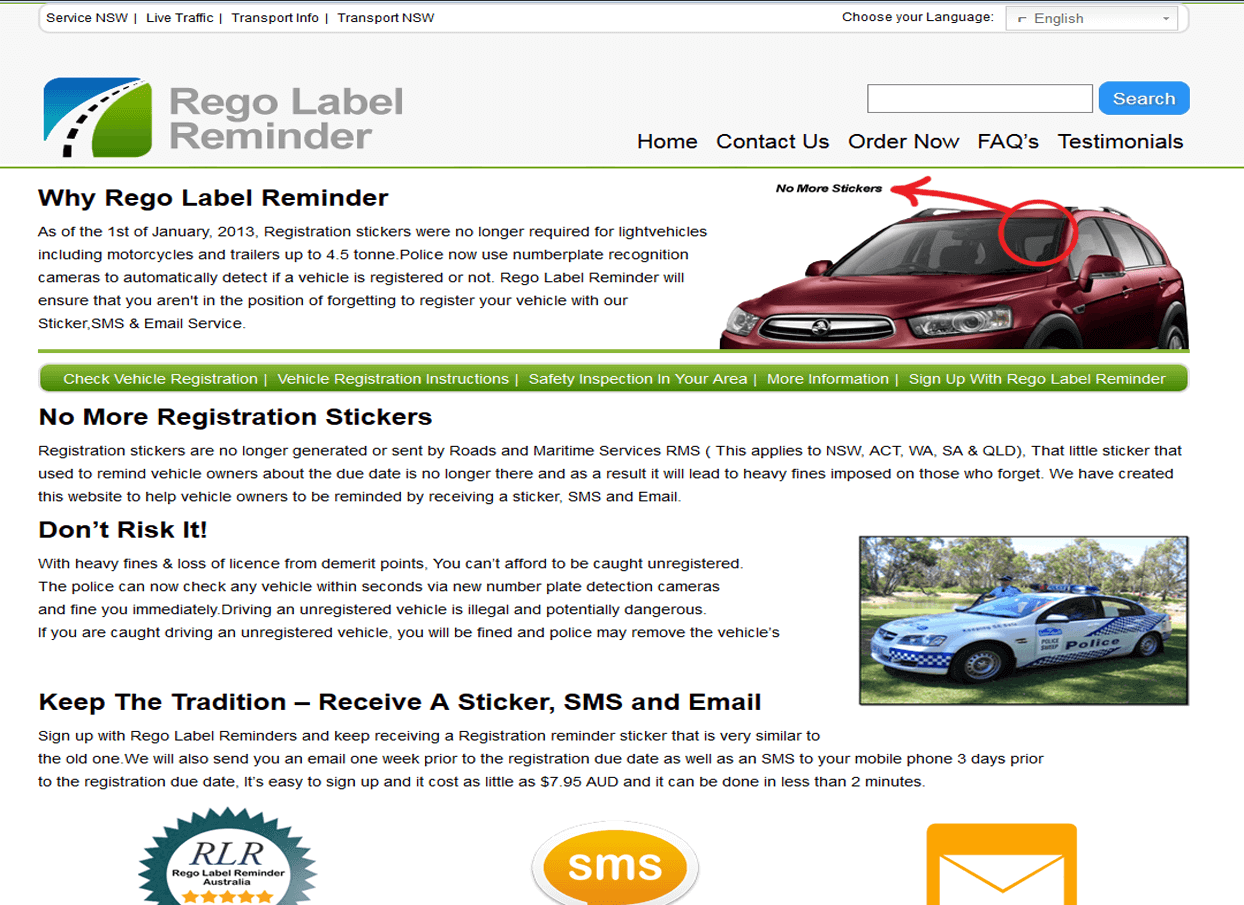 Rego Label Reminder